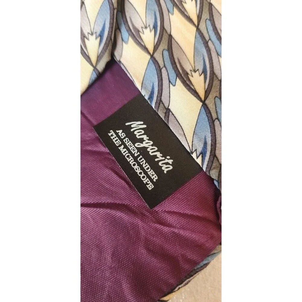 Stonehenge Margarita Cocktail Club Mens Neck Tie 100% Silk Geometric Vintage 90s